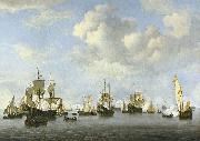 willem van de velde  the younger The Dutch Fleet in the Goeree Straits Spain oil painting artist